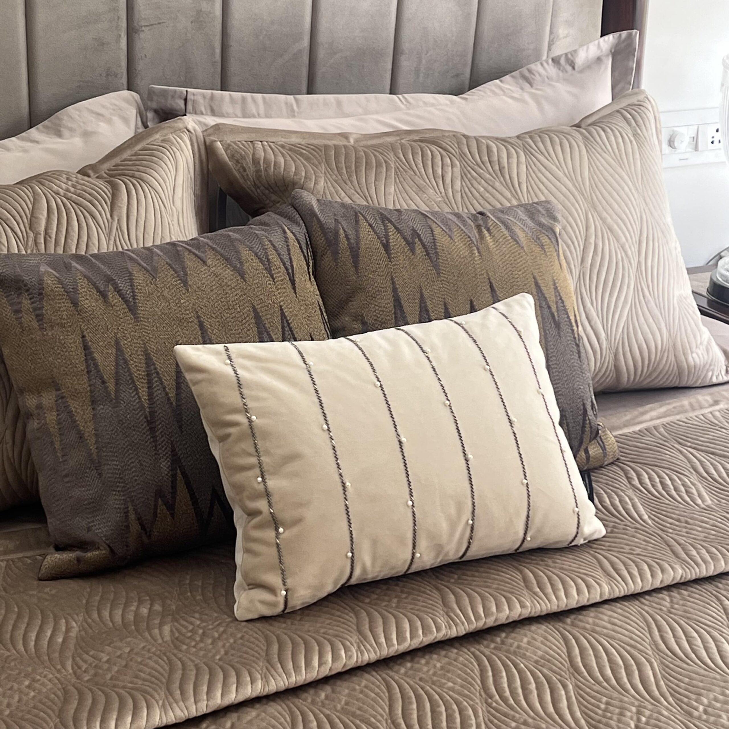 Ridge Champagne Gold Velvet Bedspread