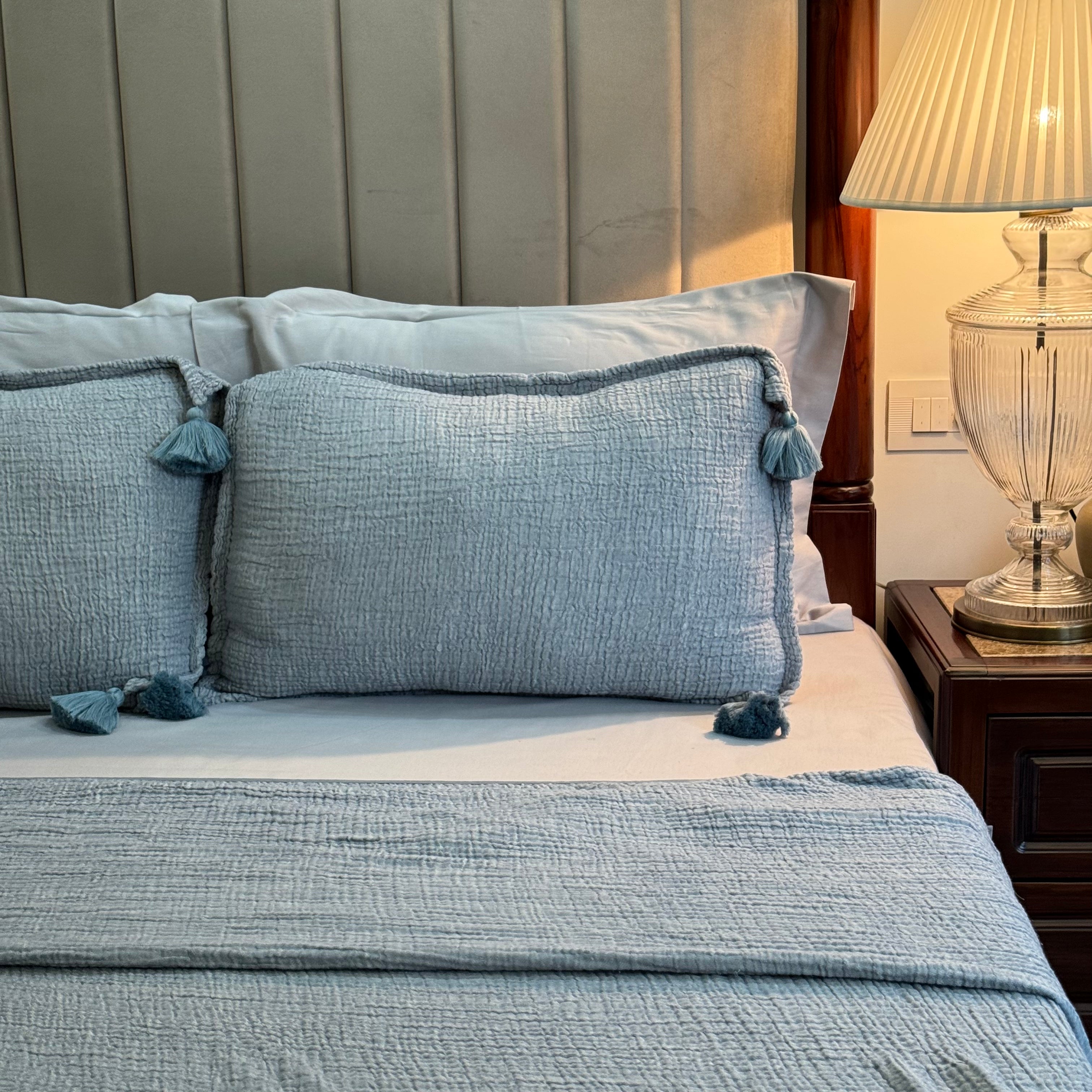 Meraki Indigo Woven Bedspread