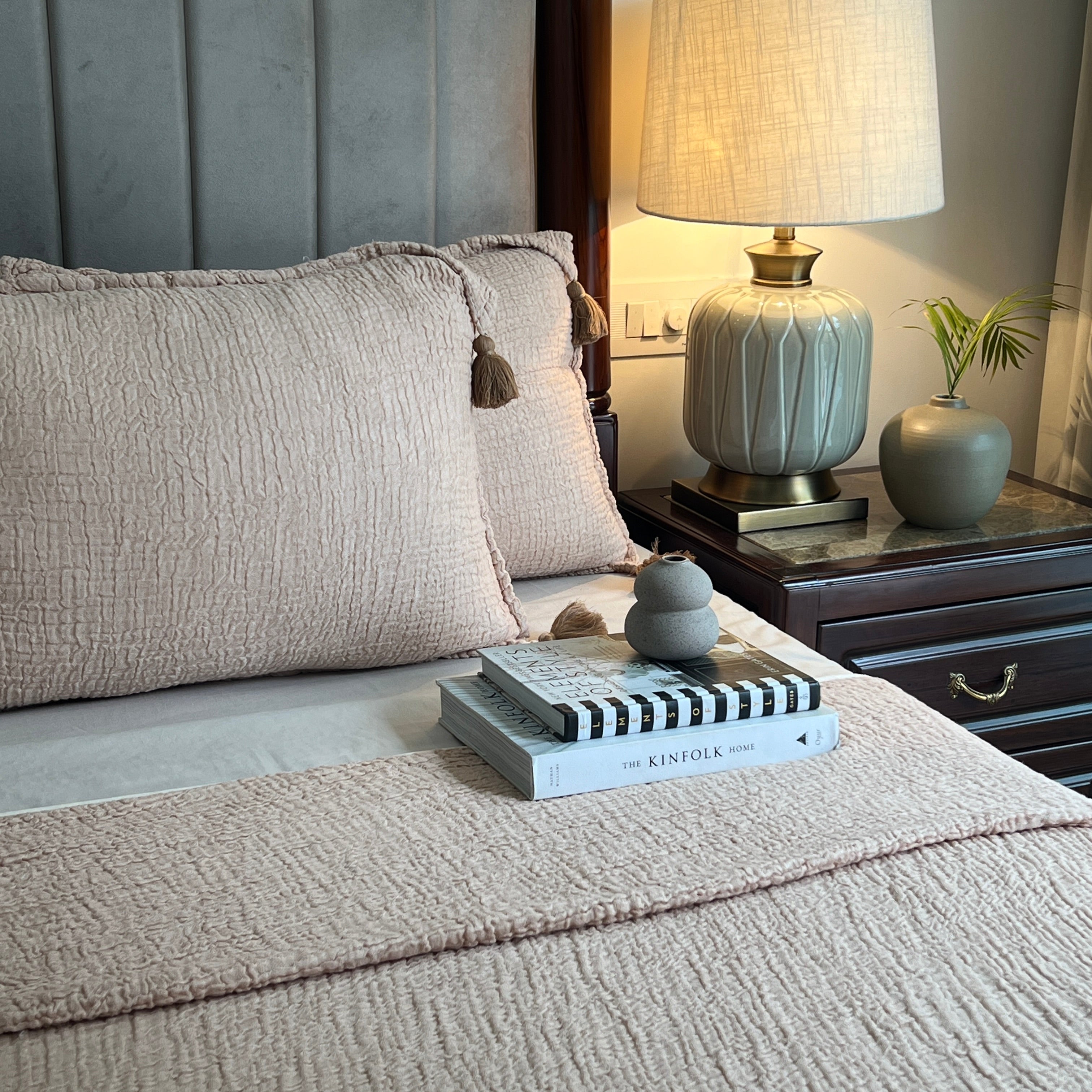 Meraki Peach Woven Bedspread