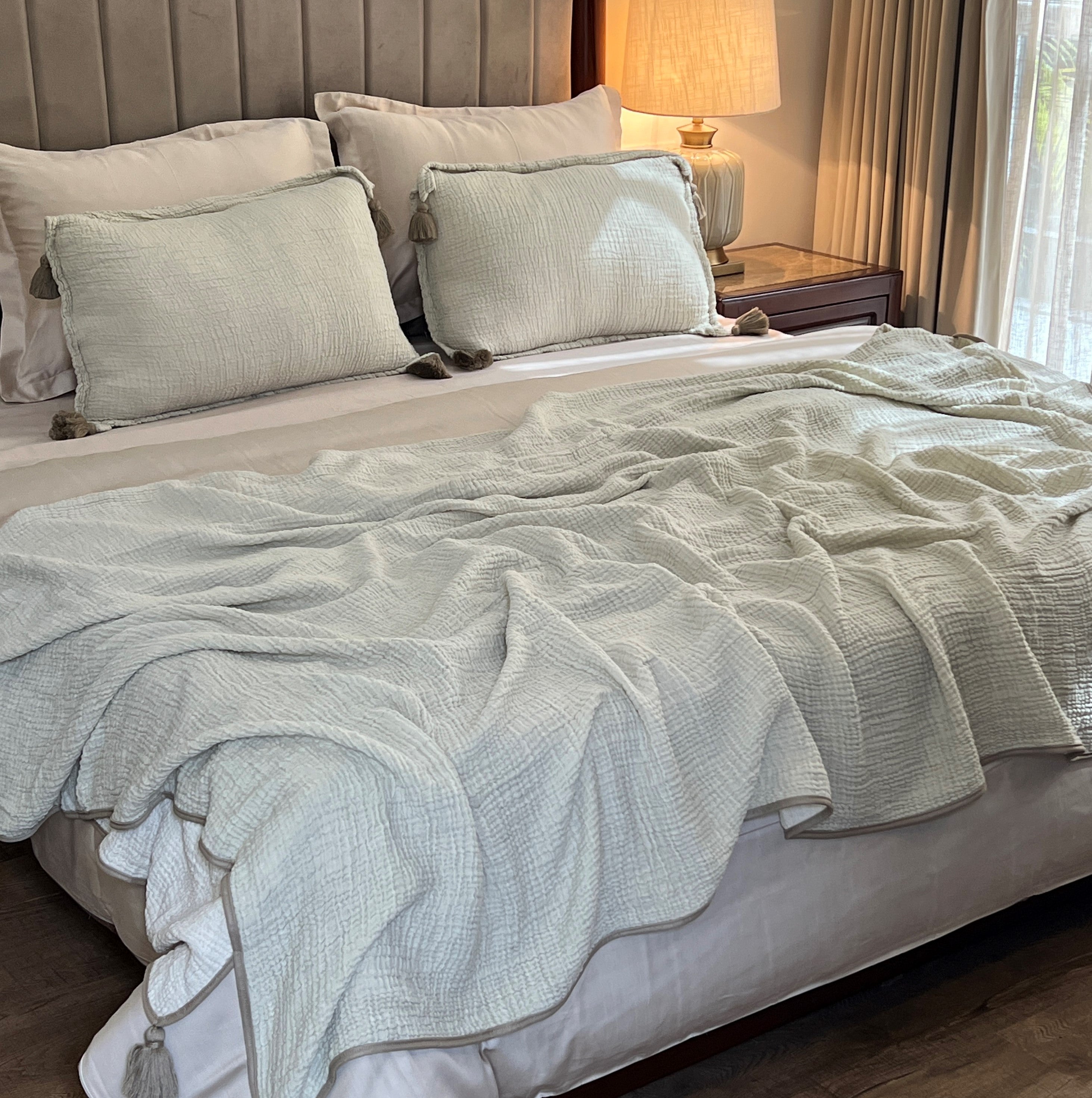 Meraki Sage Woven Bedspread