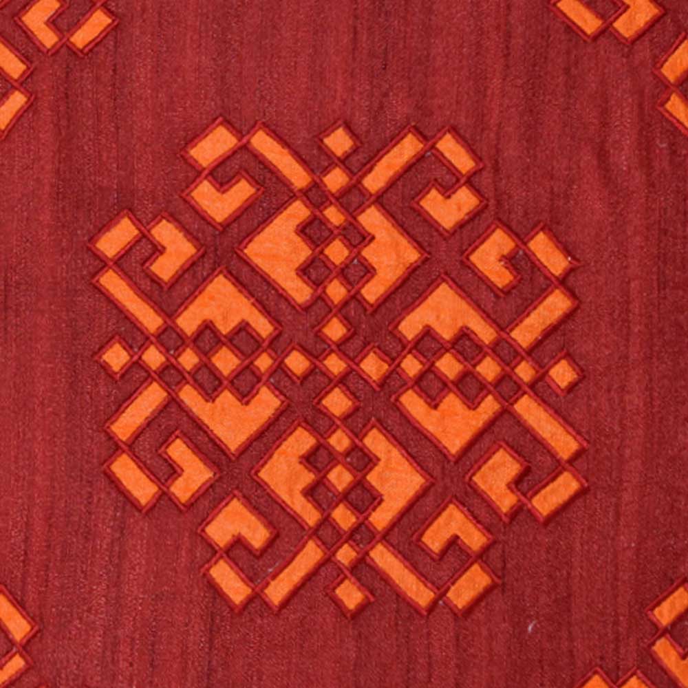 Durable Embroidered Silk Dupion Cushion Cover for Garden, Bedroom, Cushion Case 16x16