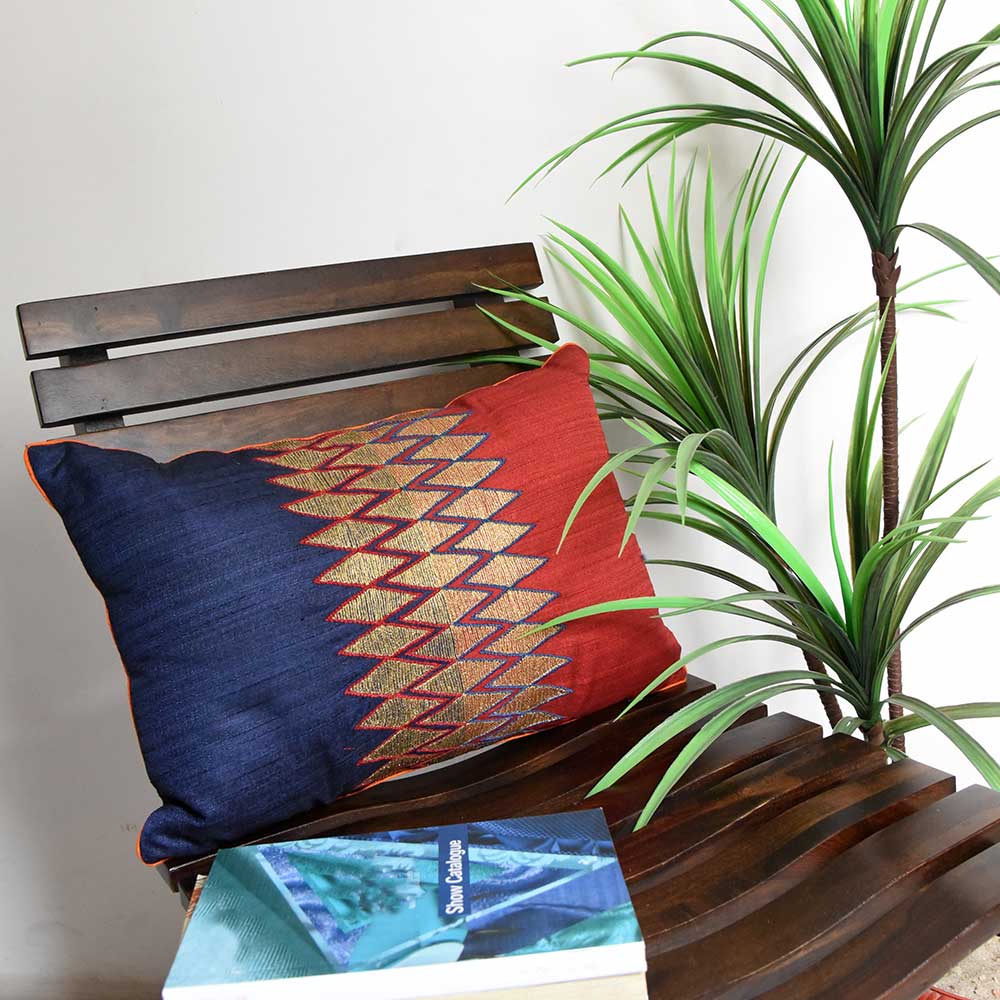 Home Decore Decorative Silk Dupion Cushion Cover 12x18(Inch)