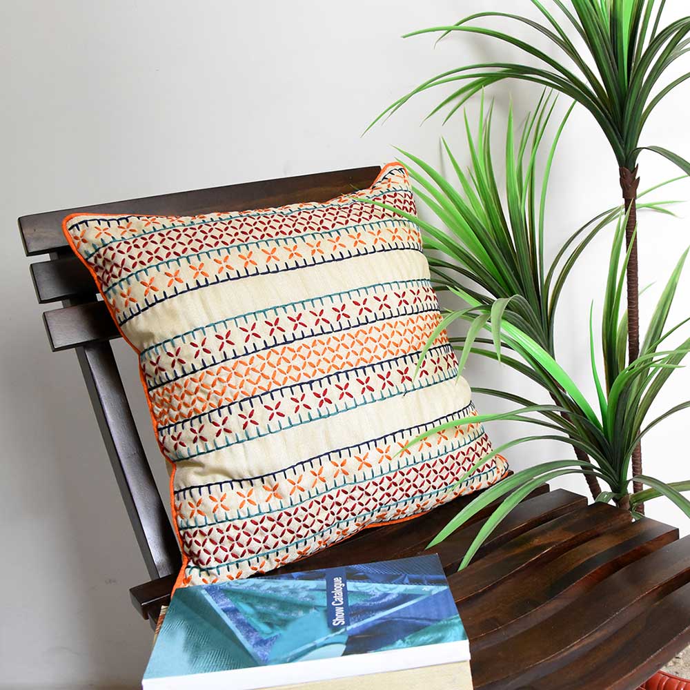 Abstract Silk Dupion Cushion Cover 16x16 Drawing Room Outdoor Cushion Case…