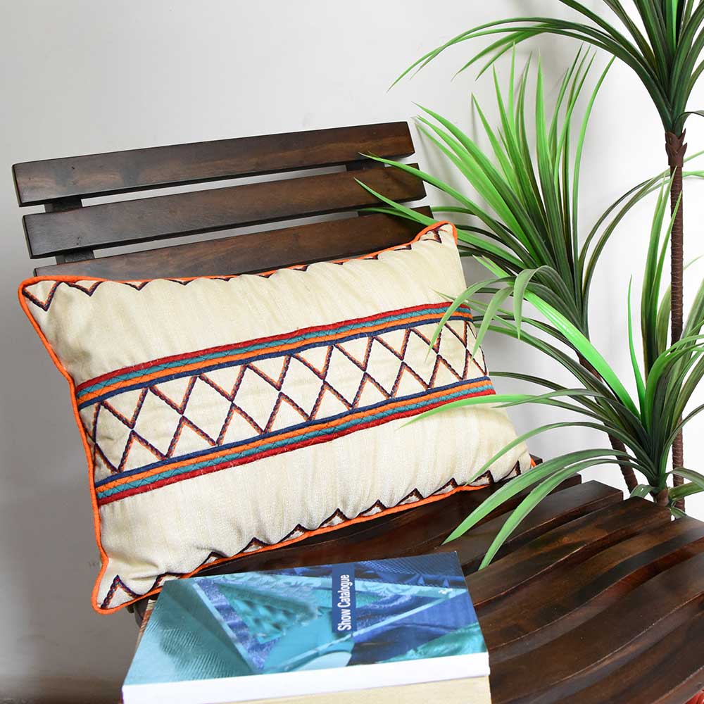 Araguay Silk Dupion Cushion Cover 12"X18" Living Room, Patio, Car, Sofa Cushion Case…