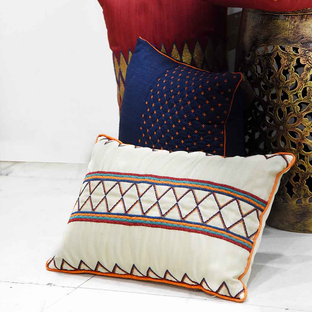 Araguay Silk Dupion Cushion Cover 12"X18" Living Room, Patio, Car, Sofa Cushion Case…