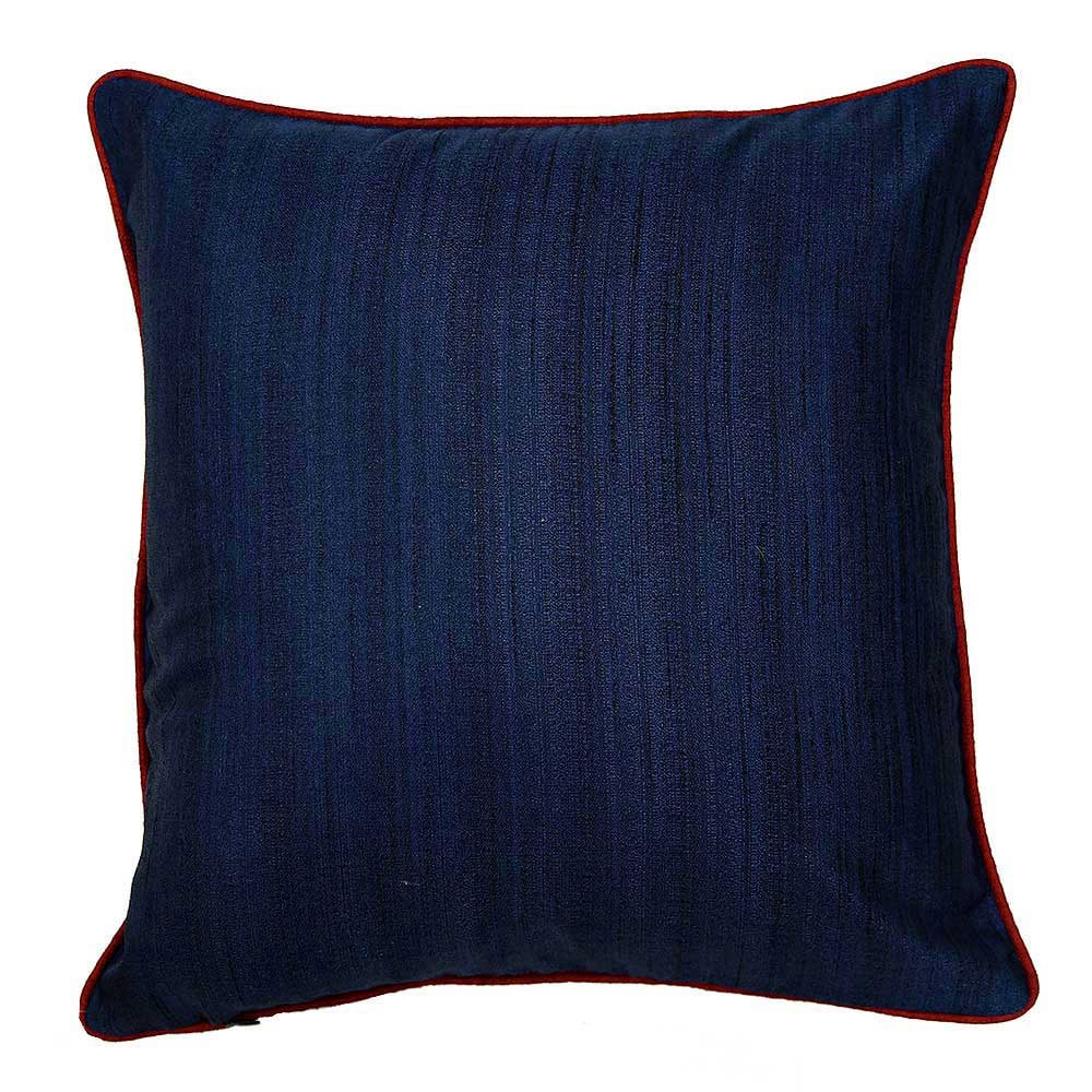 Blue Panache Embroidered Silk Dupion Cushion Cover 16x16 Use For Office, Drawing Room, Living Room, Patio Cushion Case…