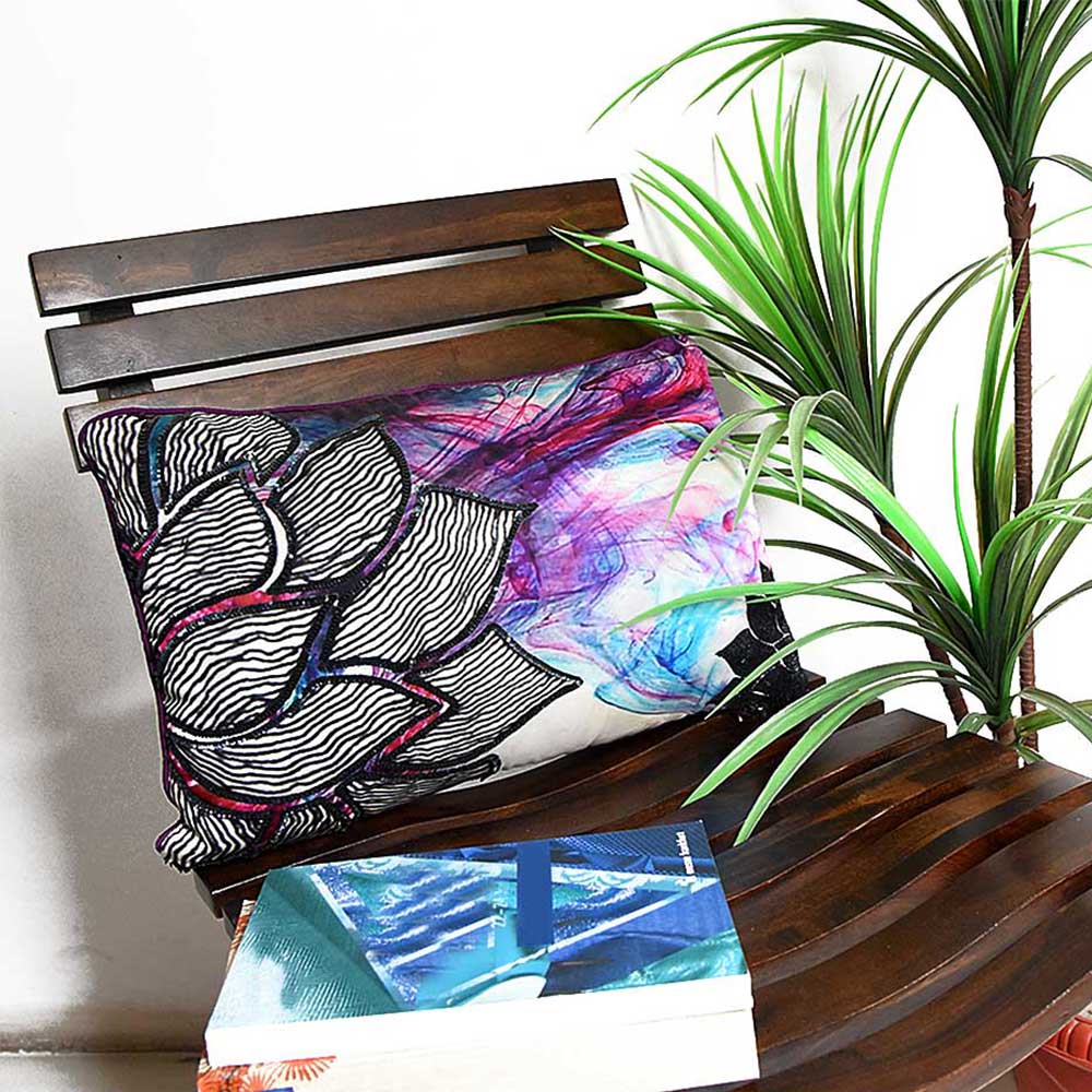 Digital Printed Floral Cushion Cover Multi Color 12" X 18" Home Decor Sofa Chair Polyester Cushion Cover…