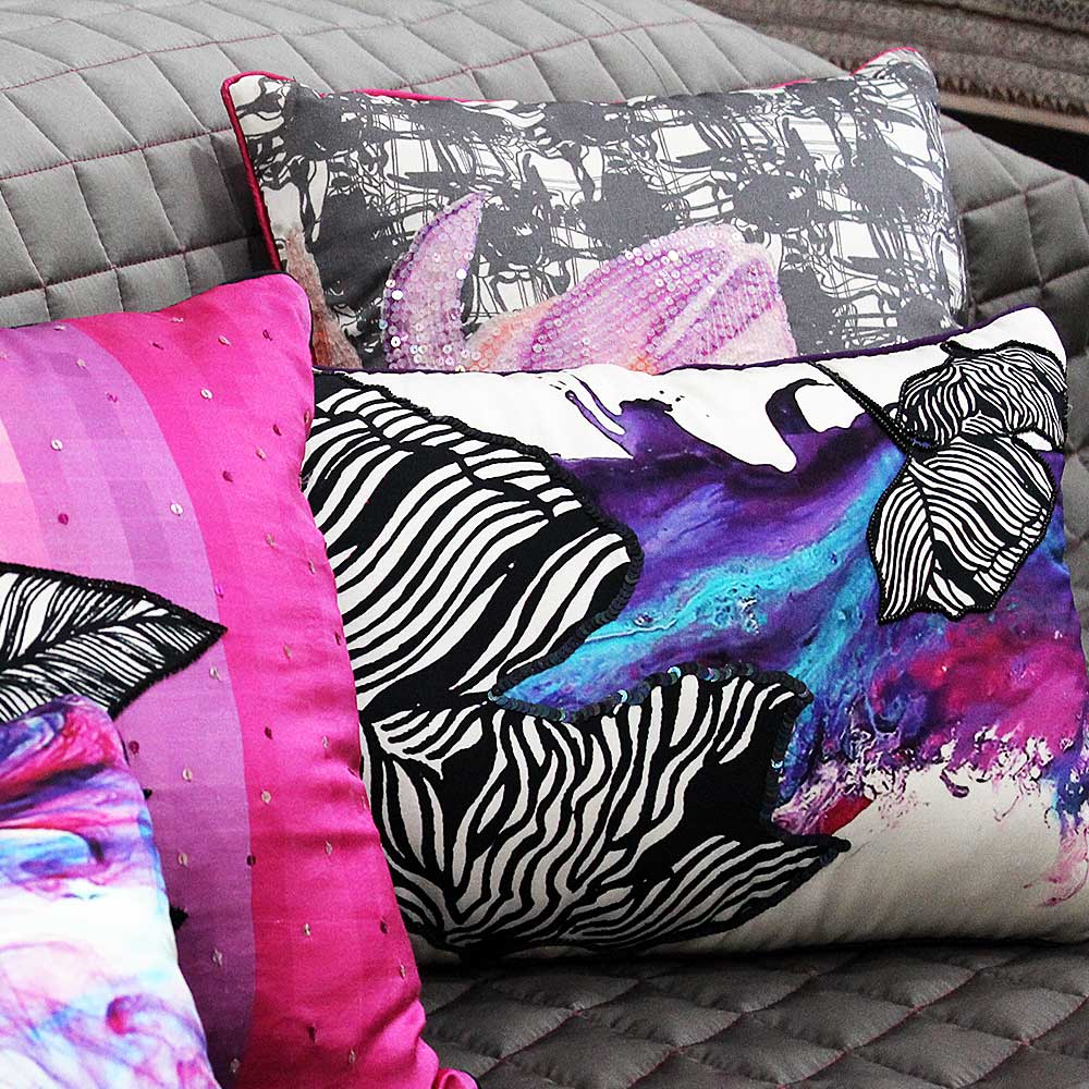 Floral Cushion Cover 12" X 18" Digital Printed Cushion Pillow Case