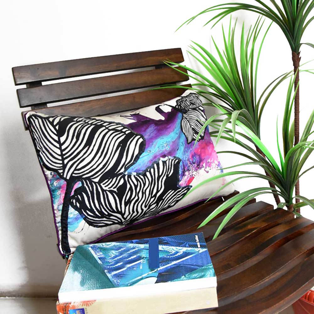 Floral Cushion Cover 12" X 18" Digital Printed Cushion Pillow Case