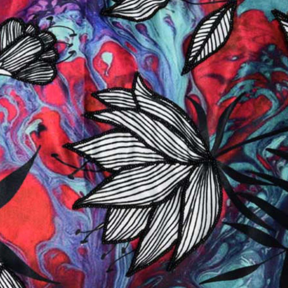 Flower Digital Print Floral Cushions and Cushion Cover 12" X 18" Digital Floral Printed Cushion Pillow Case Living Room, Patio, Office & Home…