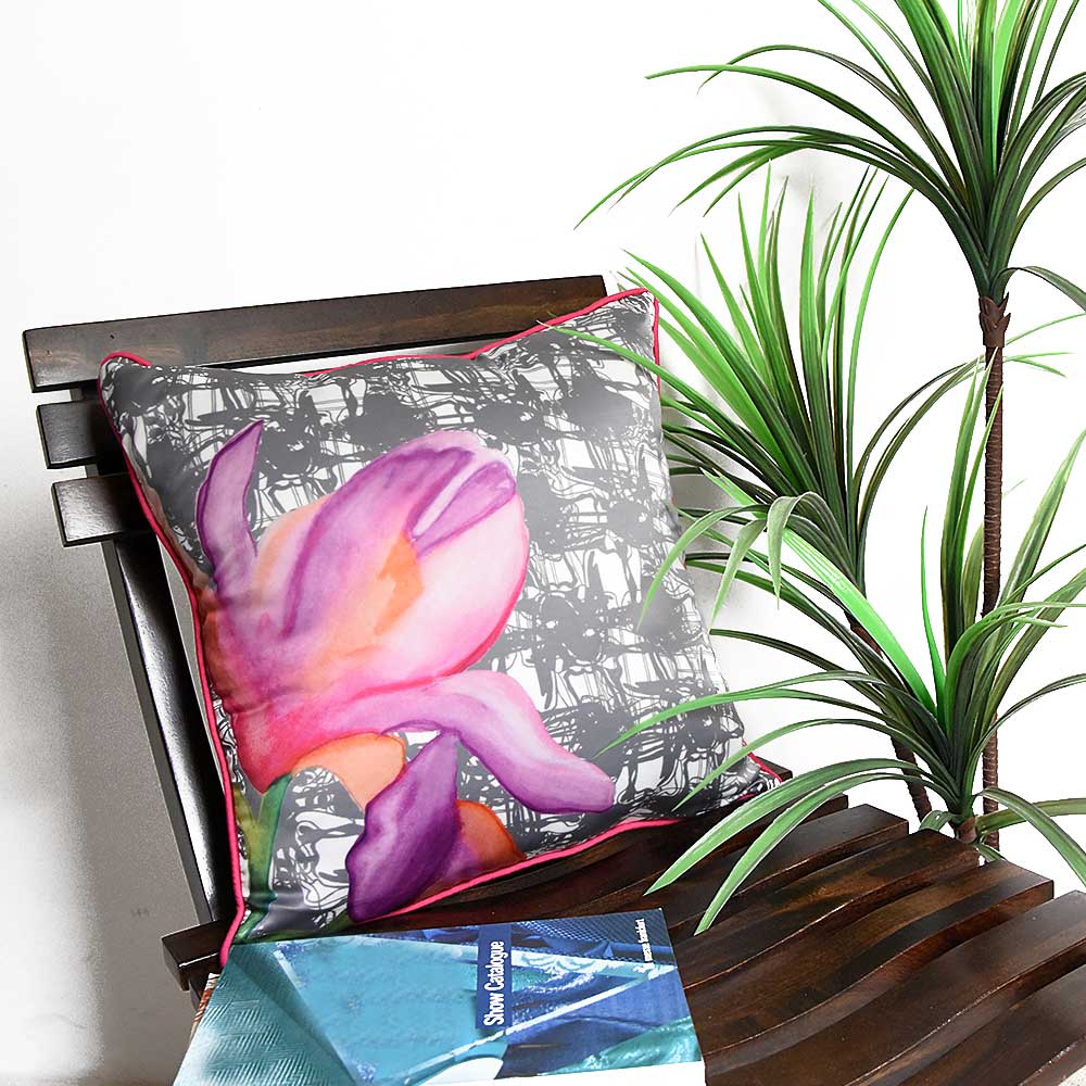 Hand Painted Flower Print Glory of Snow Printed Cushion Cover 16" X 16" Patio Garden Outdoor Living Room Floral Cushion Cover…