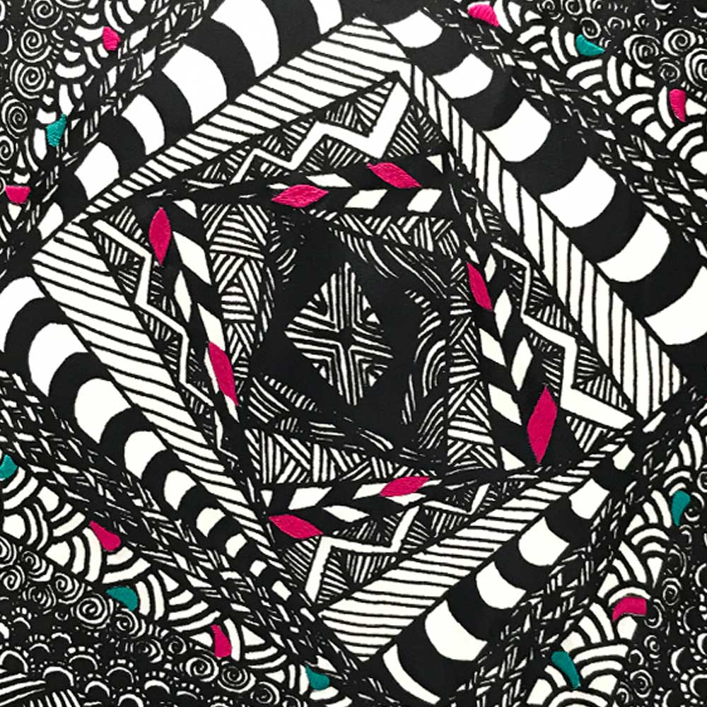 Geometric Digital Printed Designer Cushion Cover Black and White Home Decor Digital Pillow Cushion Case 16" X 16"…