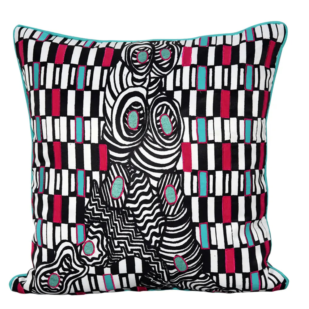 Geo print outlet cushions