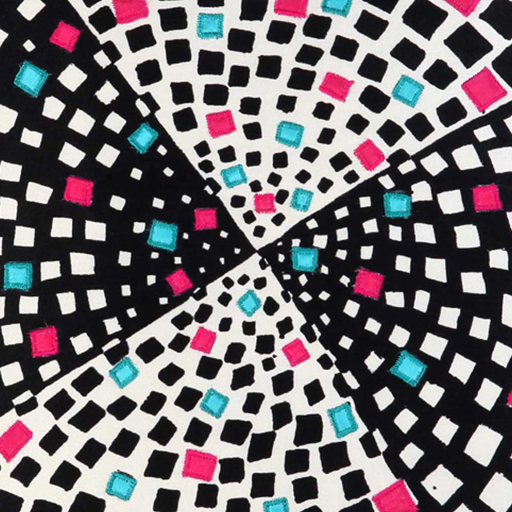Geometric Pattern Starry Digital Printed Cushion Cover Exceptional Quality with Polyester Black & White Color Use for Sofa Car Chair Living Room Dining Room Bed Room 16" X 16"