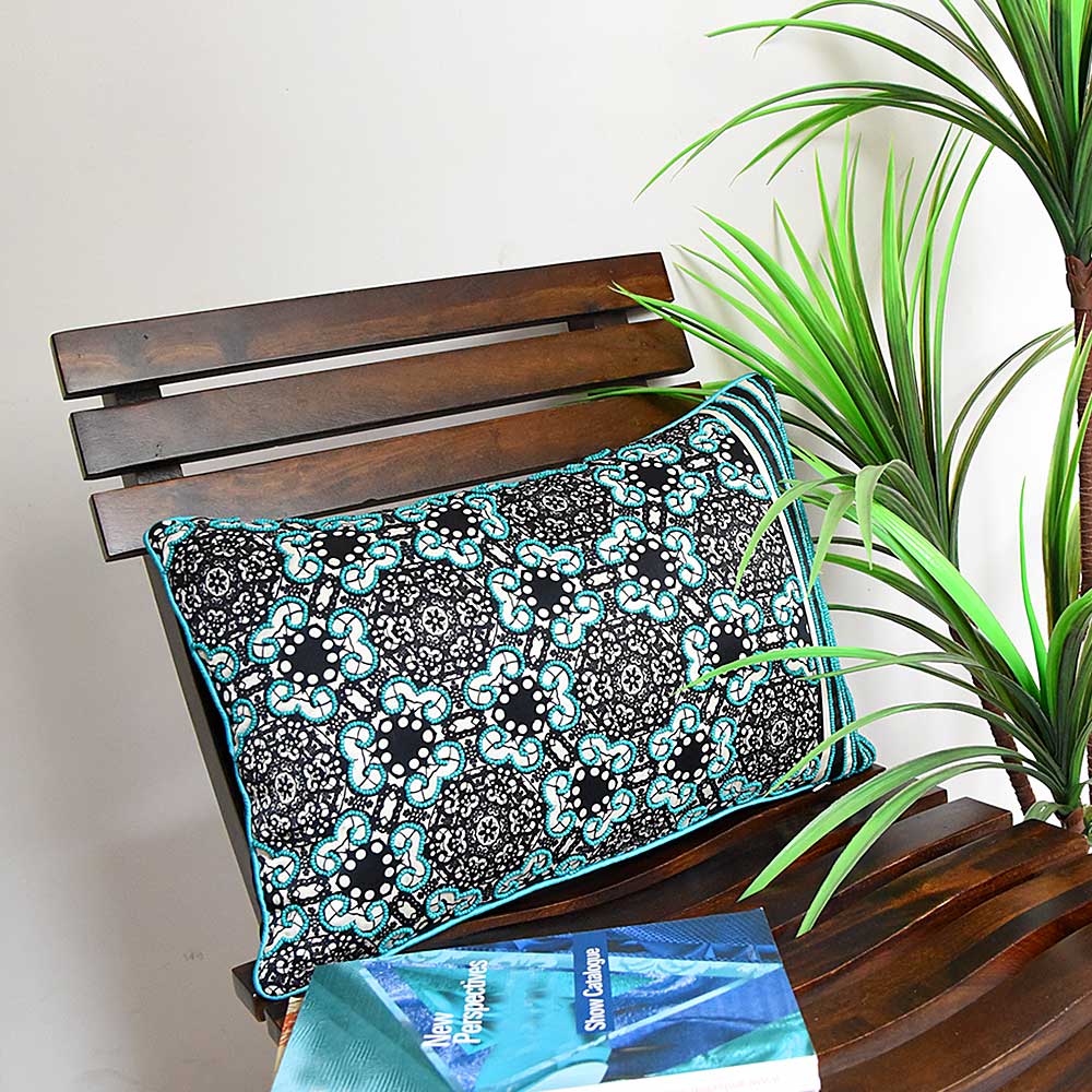 Burg Pattern Multi Color Abstract Pattern Cushion Case Digital Printed Cushion Cover 12" X 18"…