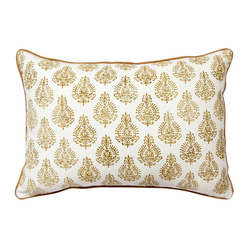 Block Print Cushion Cover Mridangi Hand Block Print Cushion Cover 12" X 18" Car Chair Office Patio Living Room Sofa Ethnic Cushion Cover…