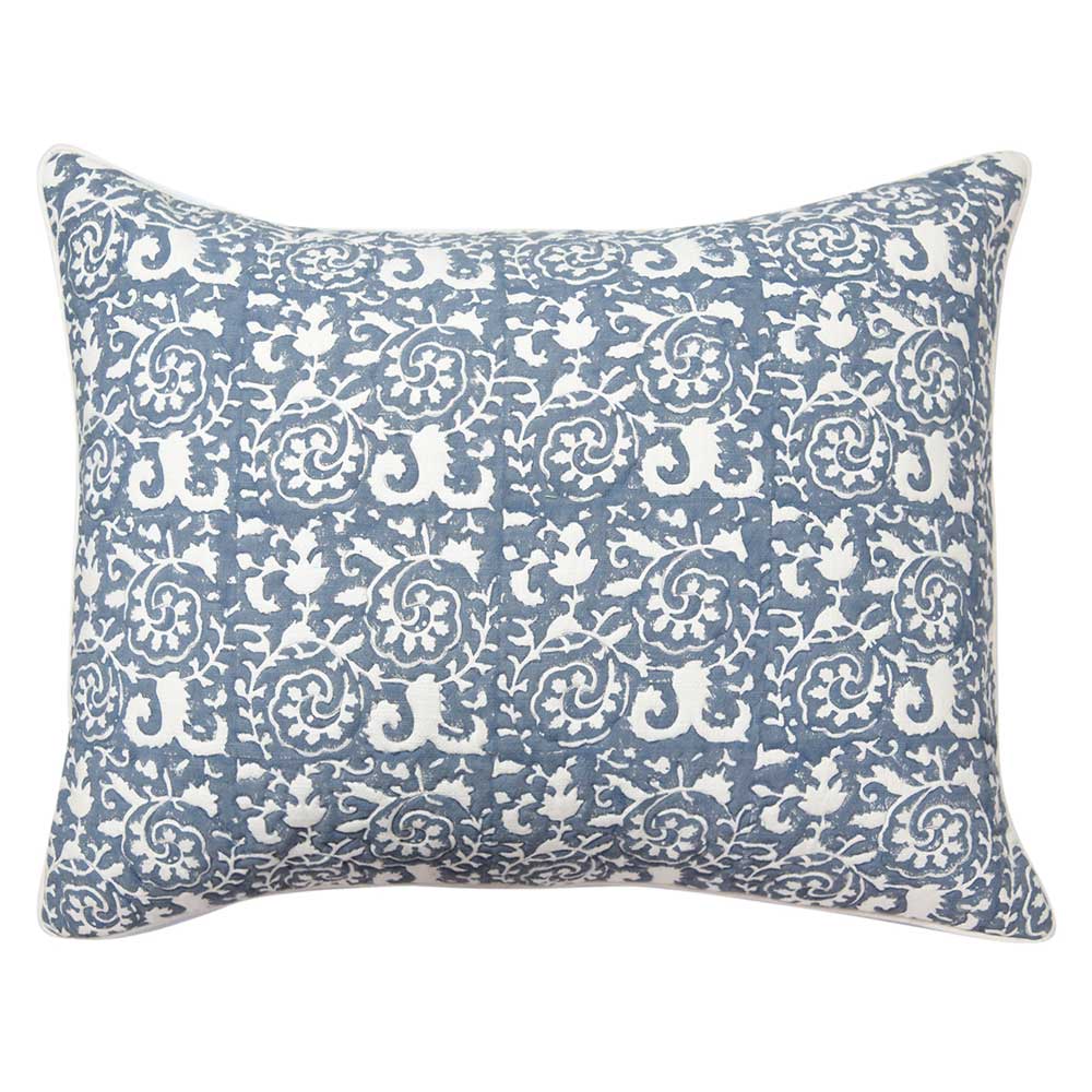 Traditional Hand Block Printed Cushion Cover 20" X 26" Drawing Room, Living Room, Garden, Patio Floral Cushion Pillow Cover…