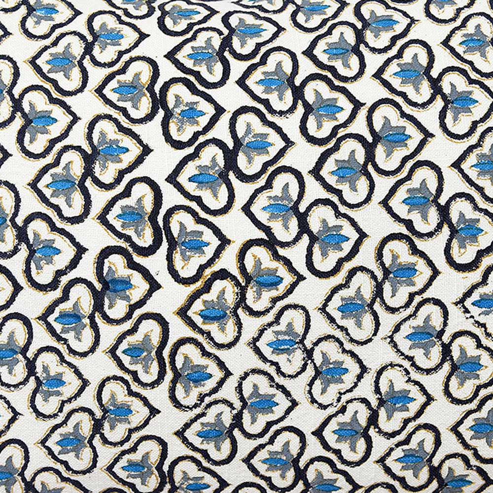 Traditional Hand Block Printed Cushion Cover 12" X 16" Drawing Room, Living Room, Garden, Patio Floral Cushion Pillow Cover…
