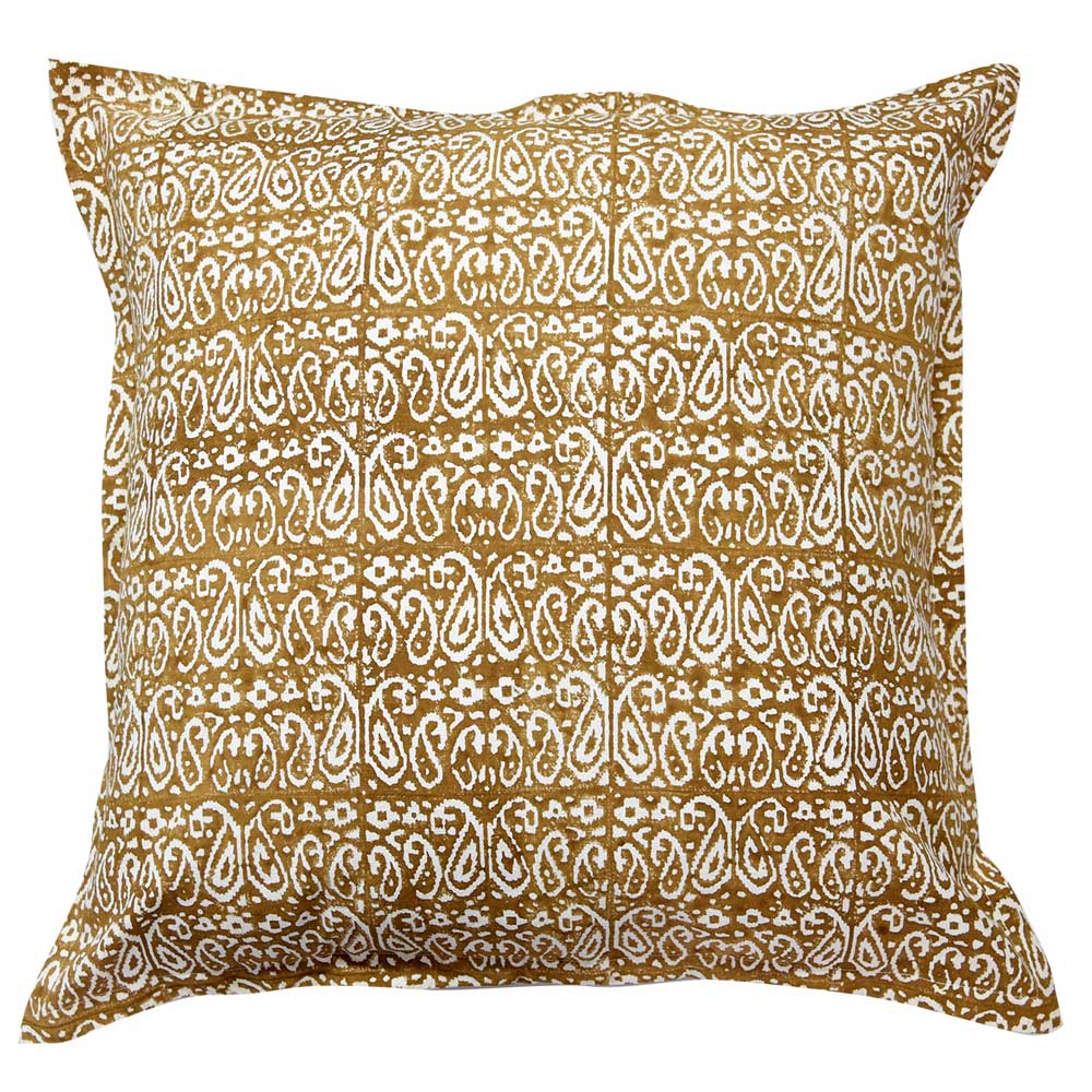 Traditional Hand Block Printed Cushion Case 26"X26" Living Room, Car, Home Linen Block Print Cushion Cover…