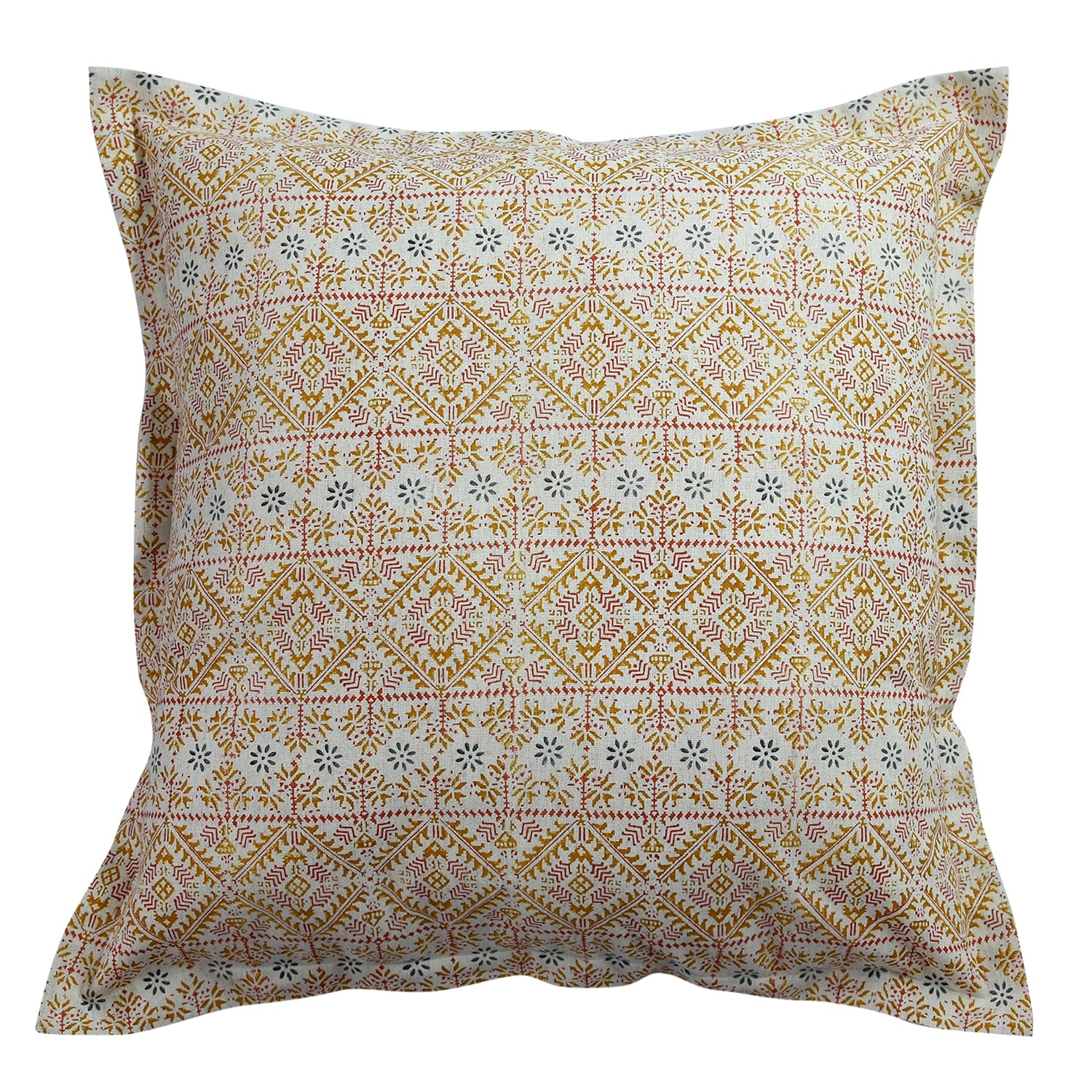 Block Printed Cushion Covers Drawing Room, Sofa, Car, Patio, Cotton Flax Printed Cushion Cases 26x26…