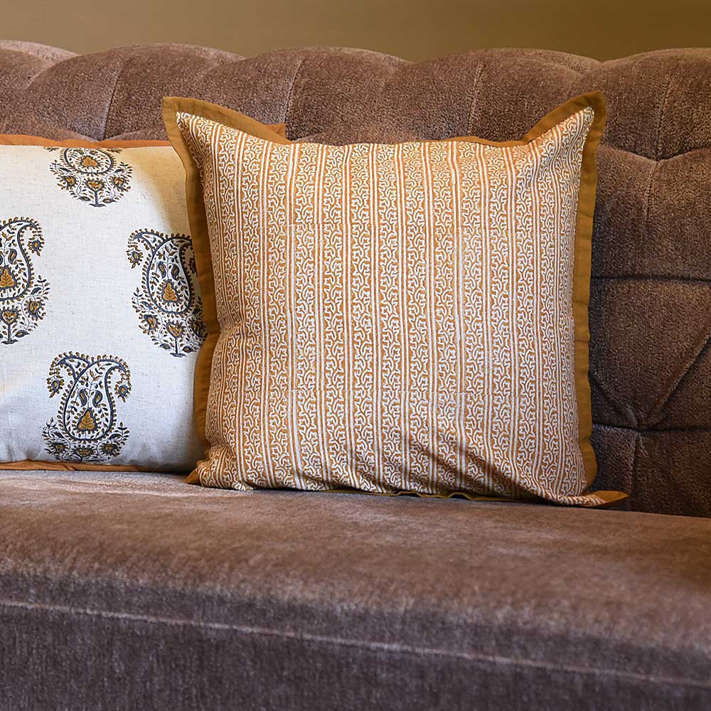 Block Printed Cushion Cover 16x16 Home Decor Sofa, Car, Patio, Living Room, Drawing Room,…