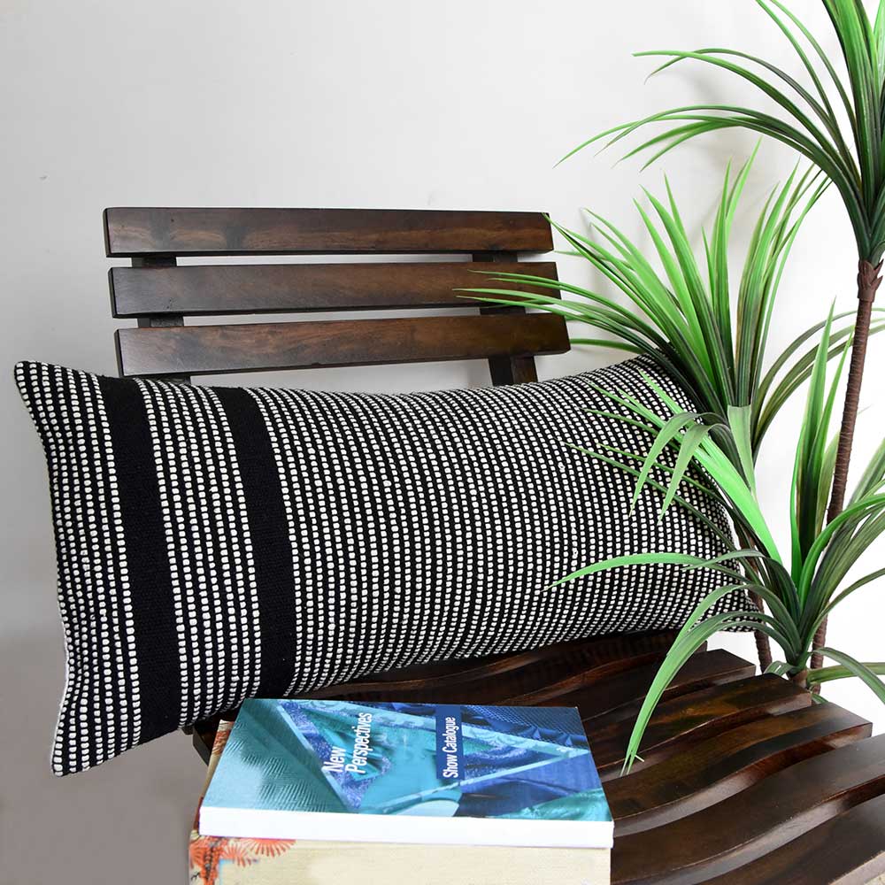 Hand Woven Cushion Cover Bold Striped Home Décor Sofa Woven Casement Cushion Case 12x24