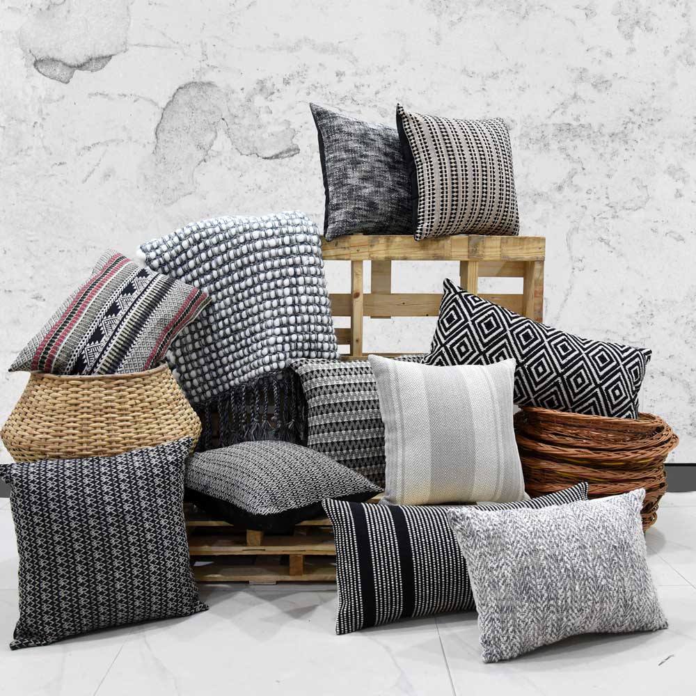Home Décor Sofa Cushion Cover Hand Woven Casement Cushion Cover Shades of Grey 12x18…
