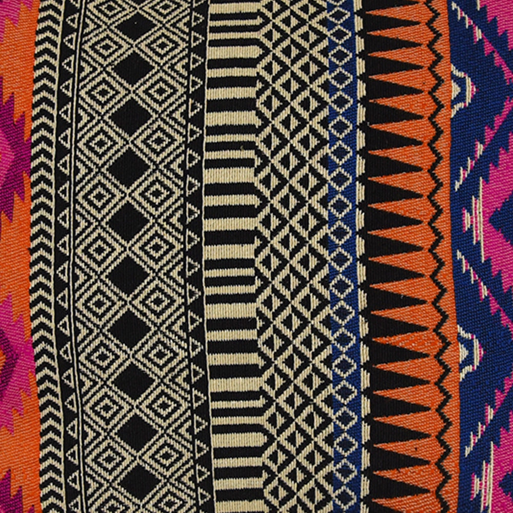 Powerloom Aztec Decorative Hand Woven Cushion Cover 16" X 16" Home Decor Chair Bed Car Sofa Patio Office Multi Colored Cushion Case with Zipper Closer Set of 2…