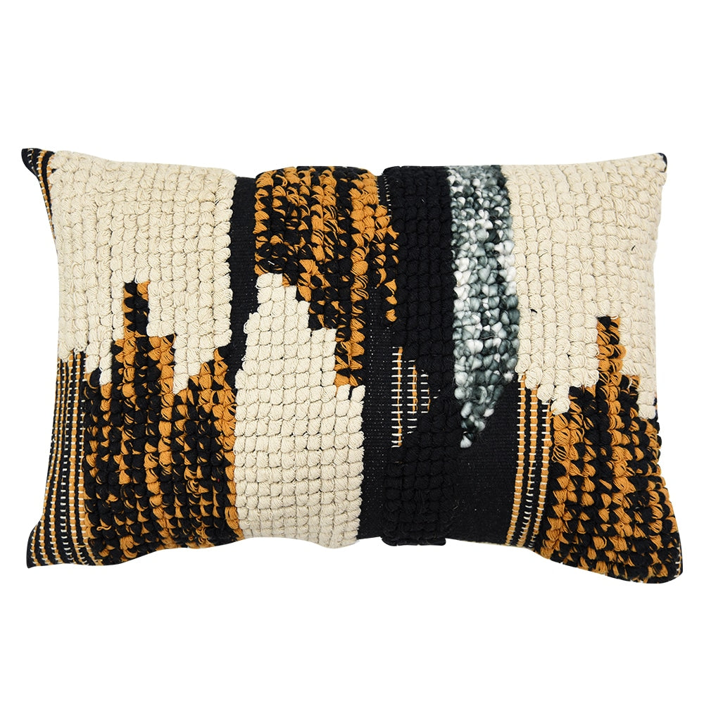 Sadyaska Decorative Hand Woven Loop Flat Weave Cushion Cover for Car, Office Chair, Sofa (Size : 12"X18")