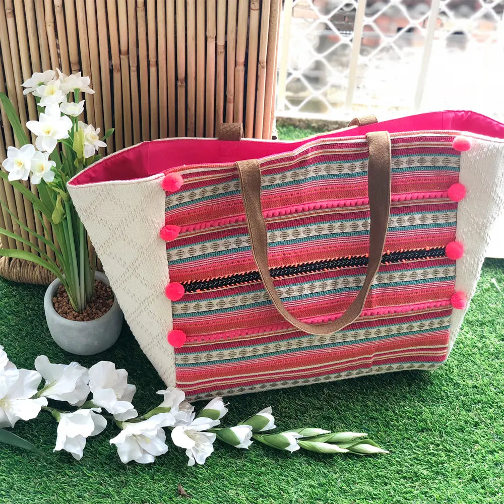 Hand Woven Cotton Tote Bag