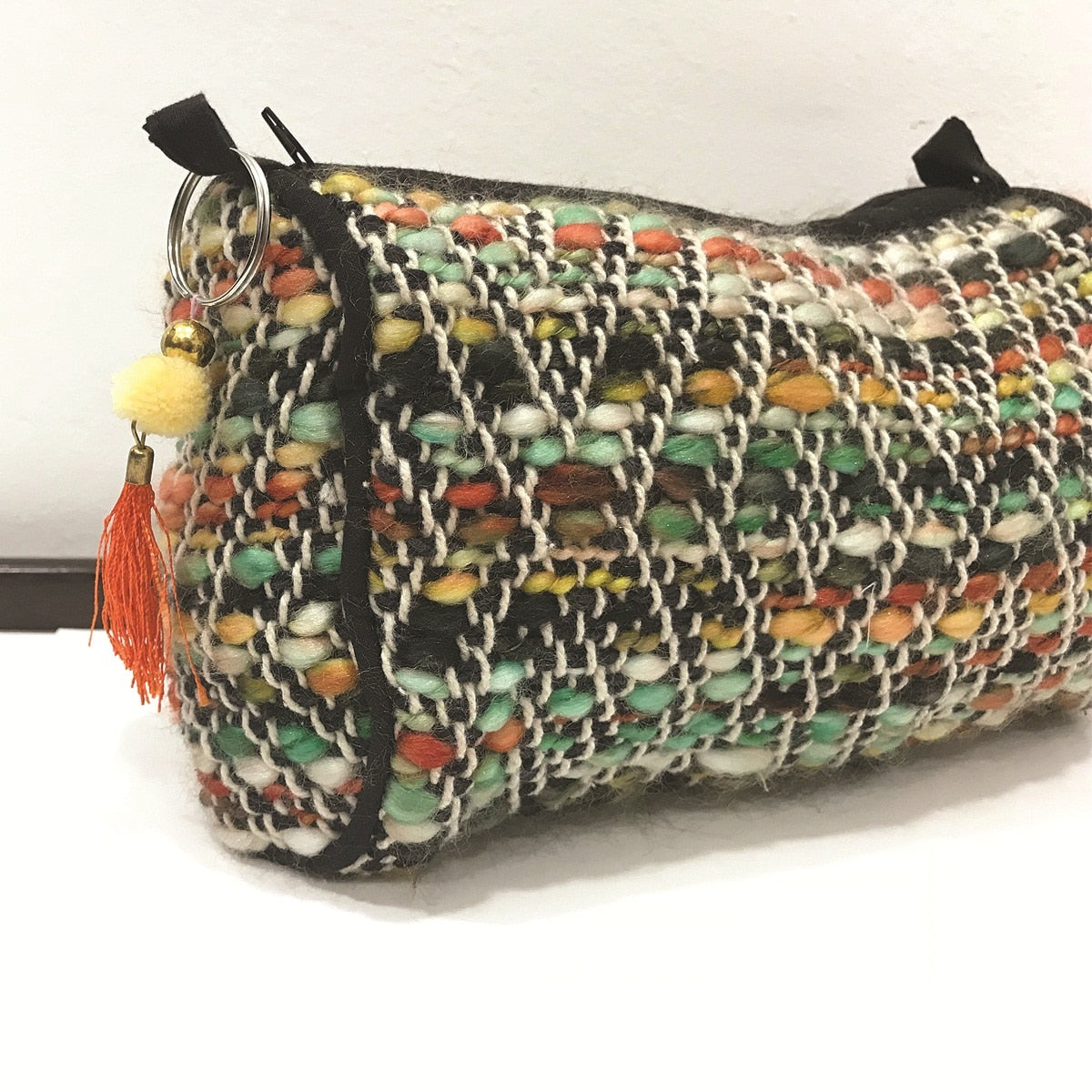 Multi Color handwoven Make Up Case Handmade Jewellery Pouch Travel Bag