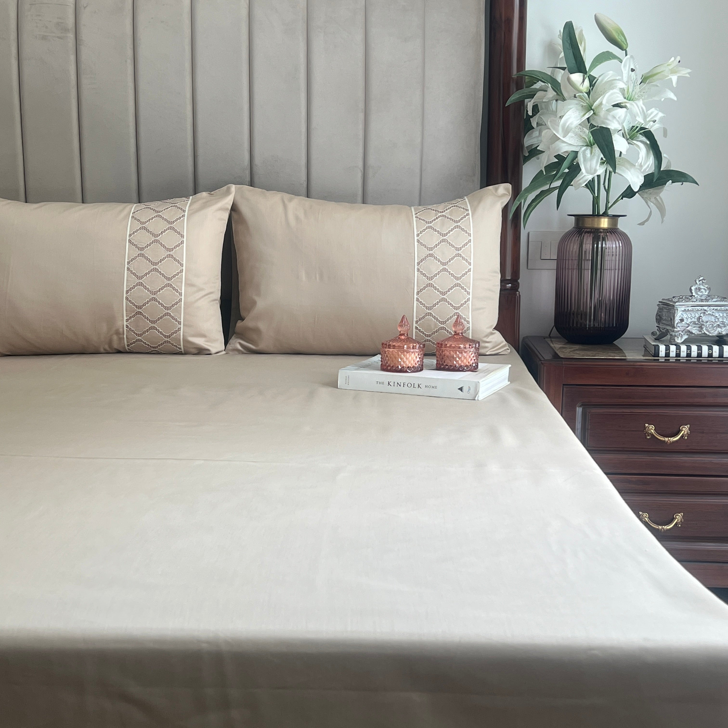1000TC Cotton Rich Maroc Sand Syona Bedsheet Set