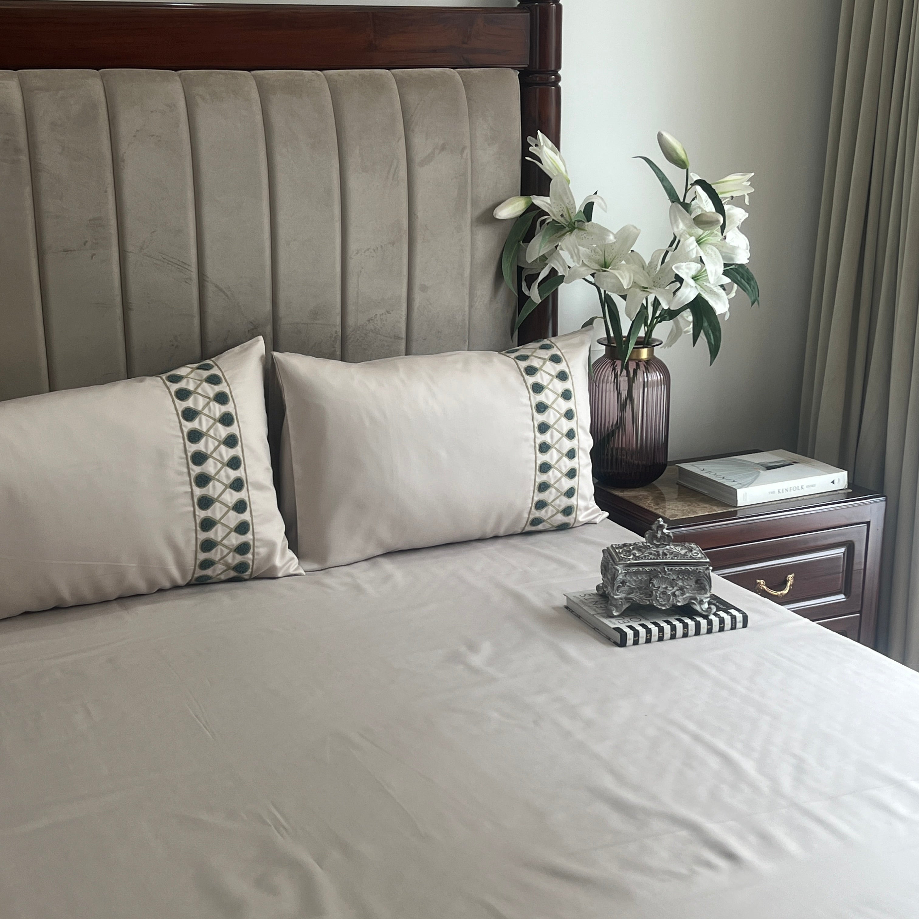 1000TC Cotton Rich Zenith Ivory Syona Bedsheet Set