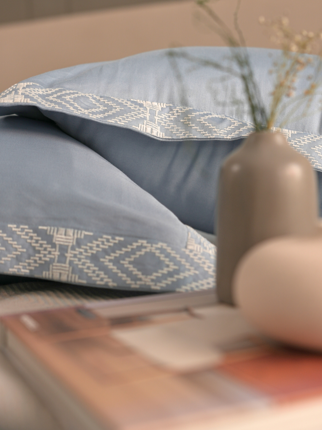 600TC Cotton Fablis Smoke Blue Beyond Bedsheet Set
