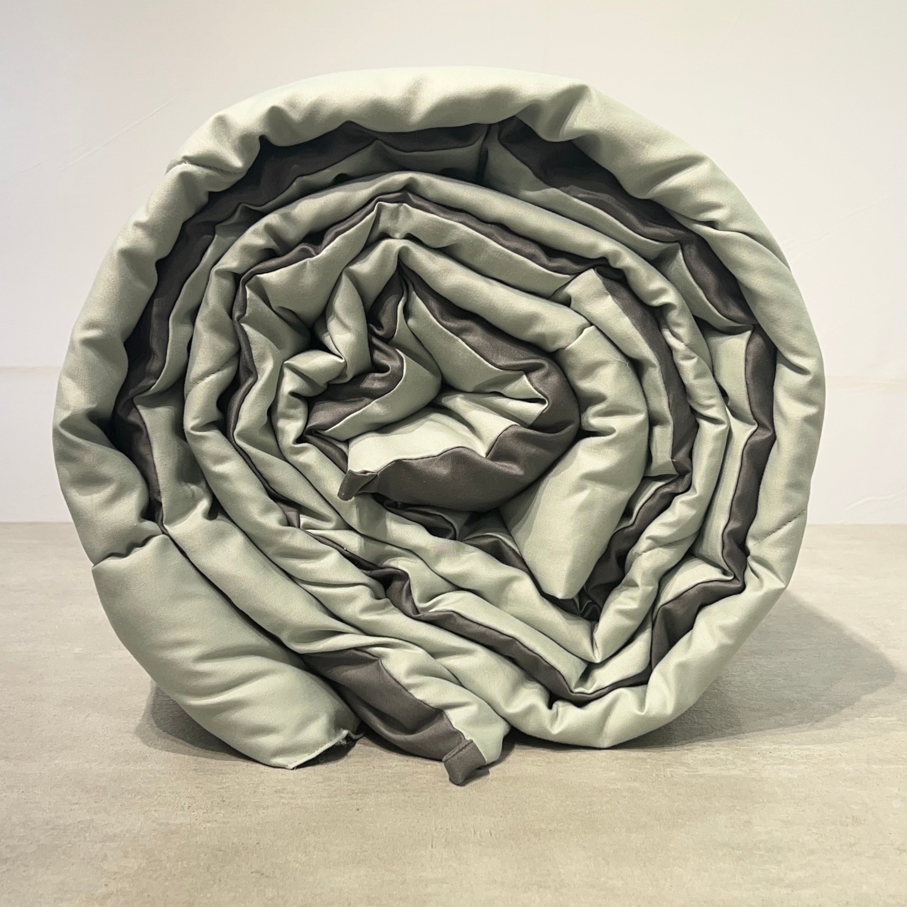 Sage Green and Dark Grey 1000TC Cotton Rich Reversible Downfill Quilt