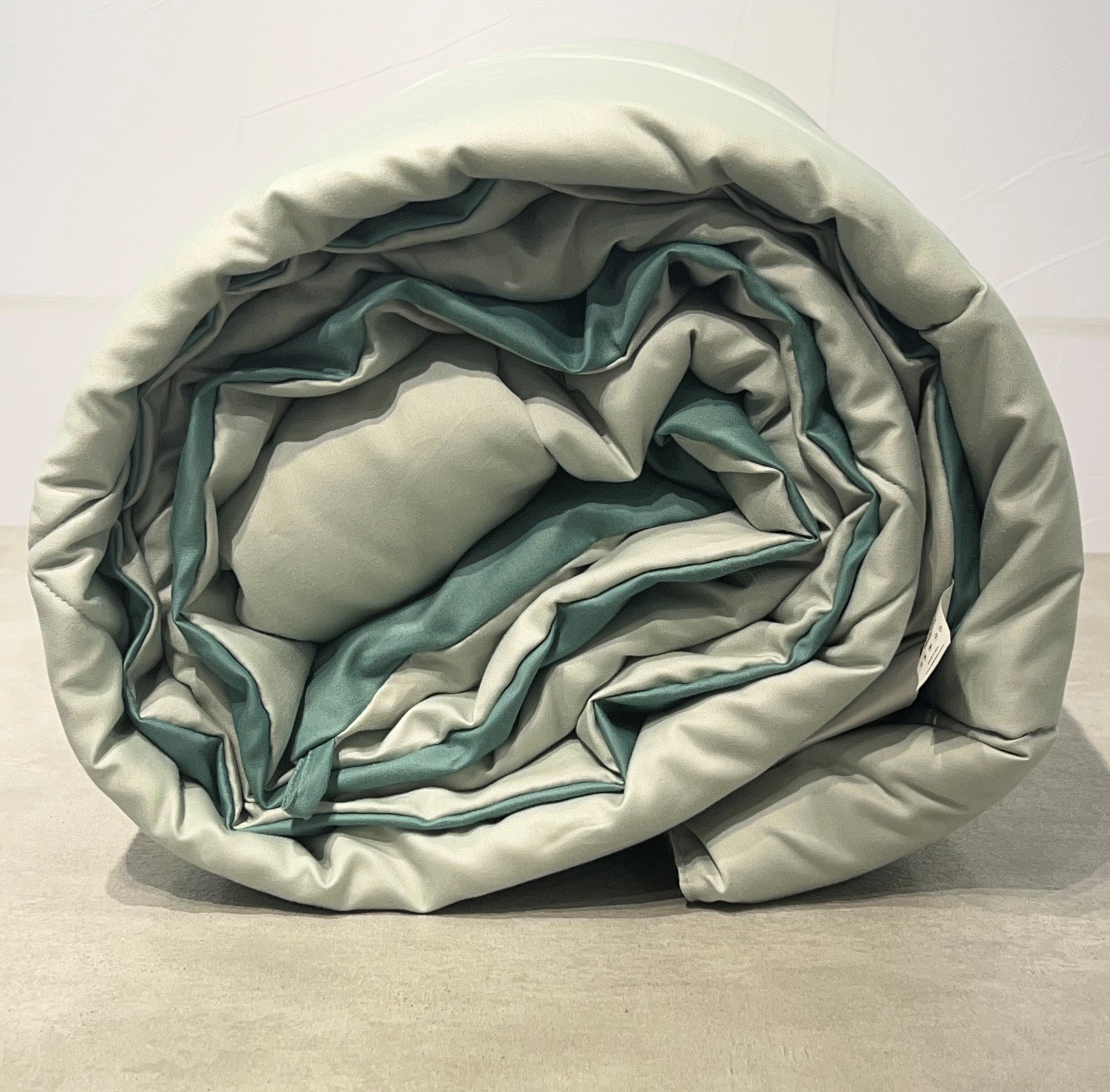 Sage Green and Turquoise 1000TC Cotton Rich Reversible Downfill Quilt