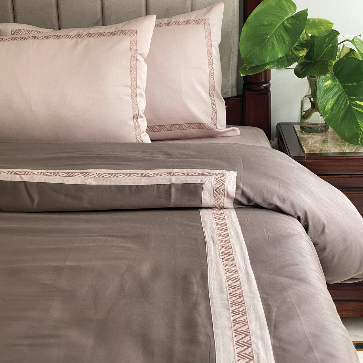 Twist Beige and Khaki Dreams Duvet Cover
