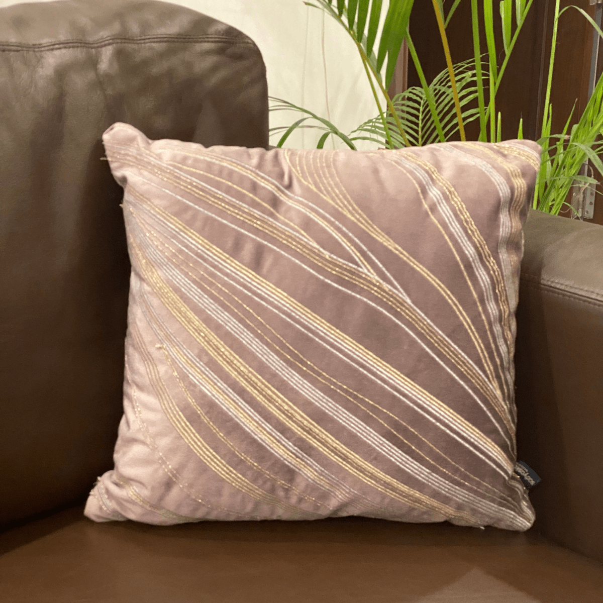 Decorative Tidal Lilac Velvet Cushion Cover 16x16