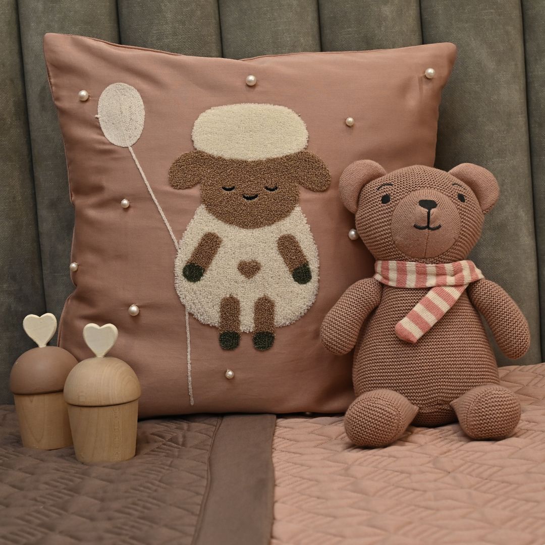 Baa Baa Boutique Rose and Taupe Kids Bedding Set (10 PC Set)