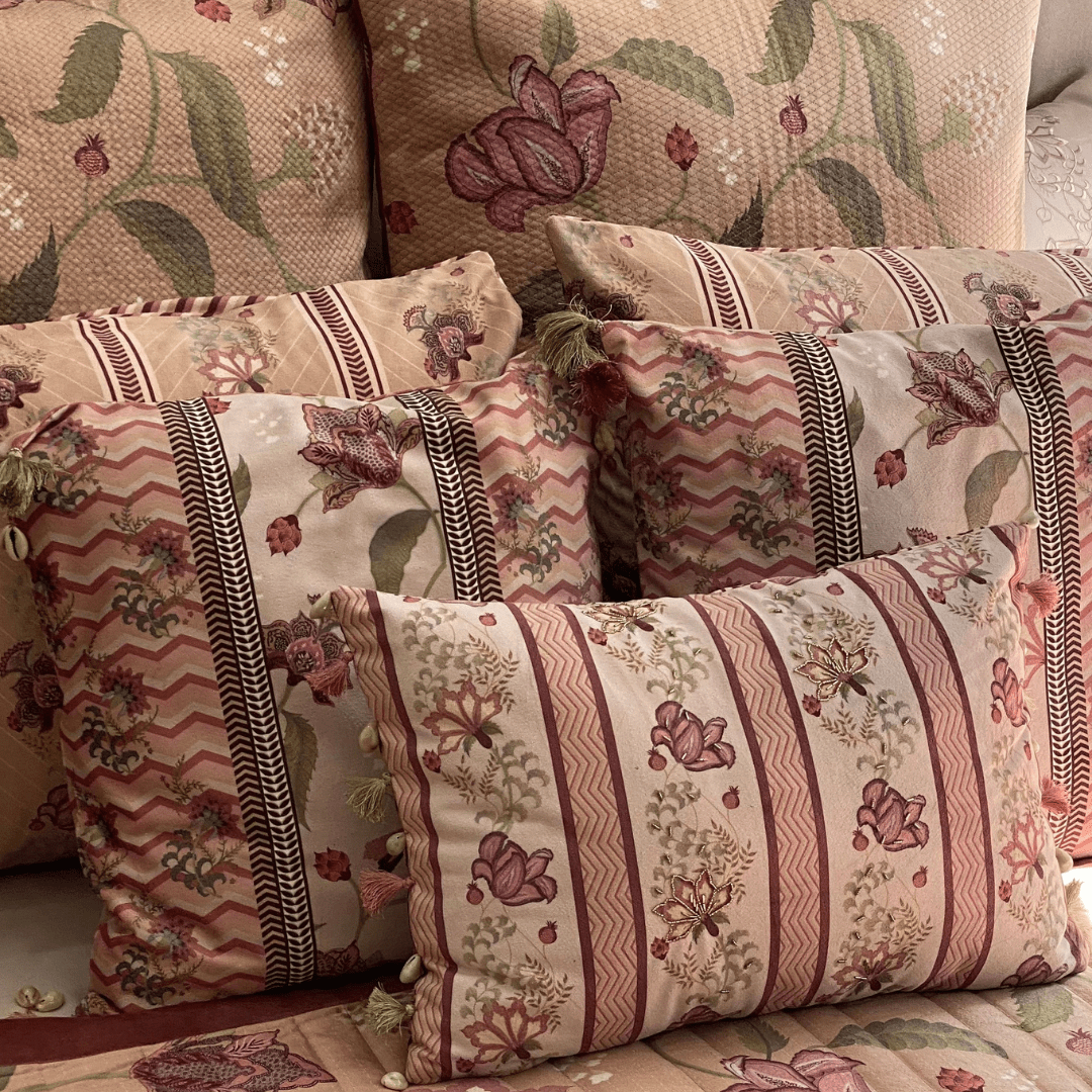 Decorative Printed Chintz Velvet Cushion Cover 12x18