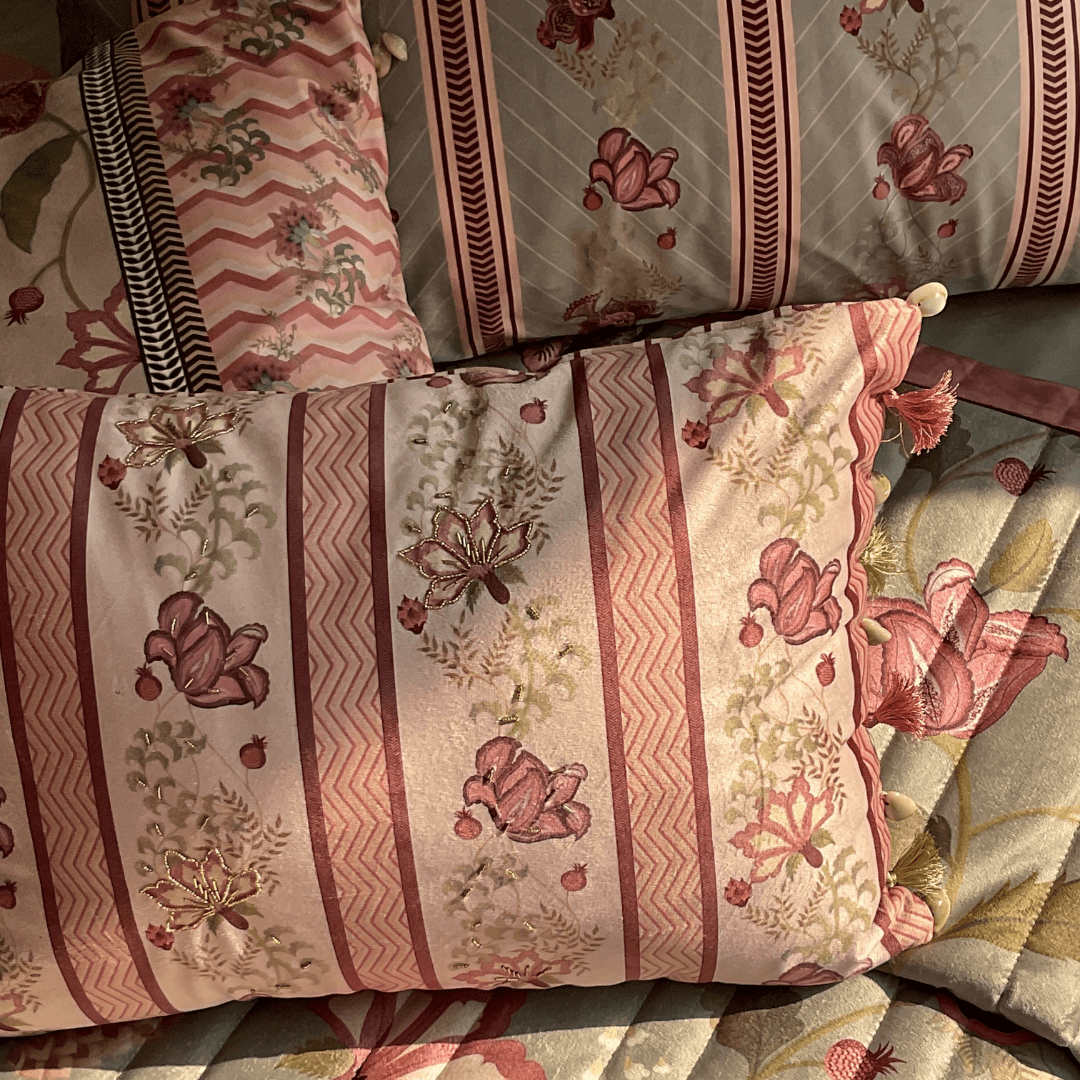 Decorative Printed Chintz Velvet Cushion Cover 12x18