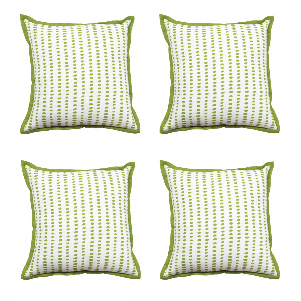 plash Dotted Lime Green Cushion Cover 16