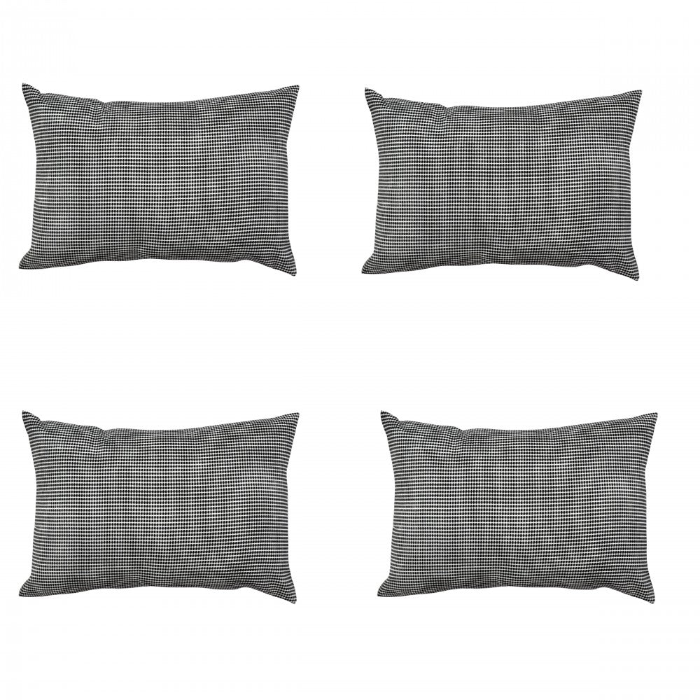 Black & White Cushion Cover 12x18 Check Design Geometric Pattern Cushion Case…