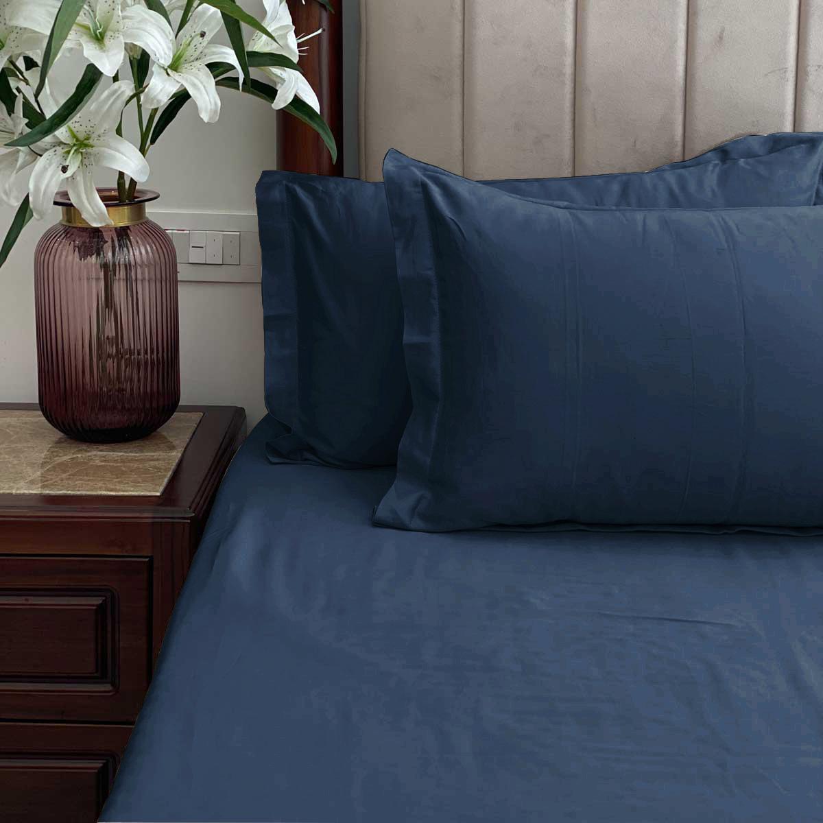 Sadyaska Navy Pillow Covers (Set of 2)