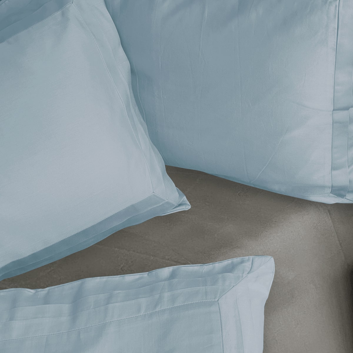 Smoke Blue Tri Pleat Duvet Cover Set