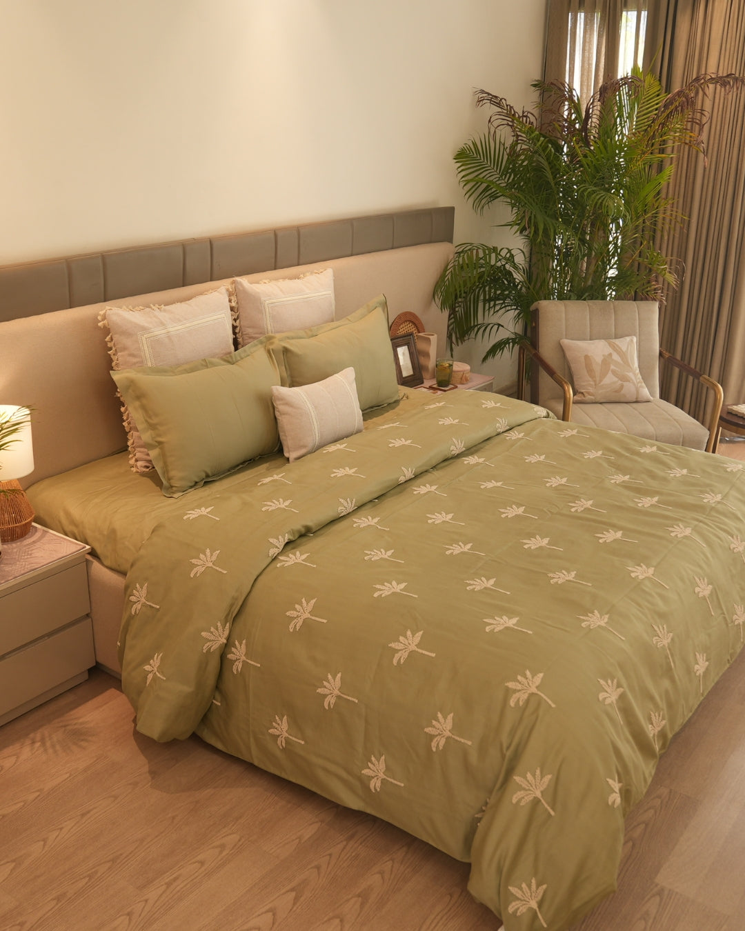 THE PALM Duvet Cover Bedding Set (9 PC Set)