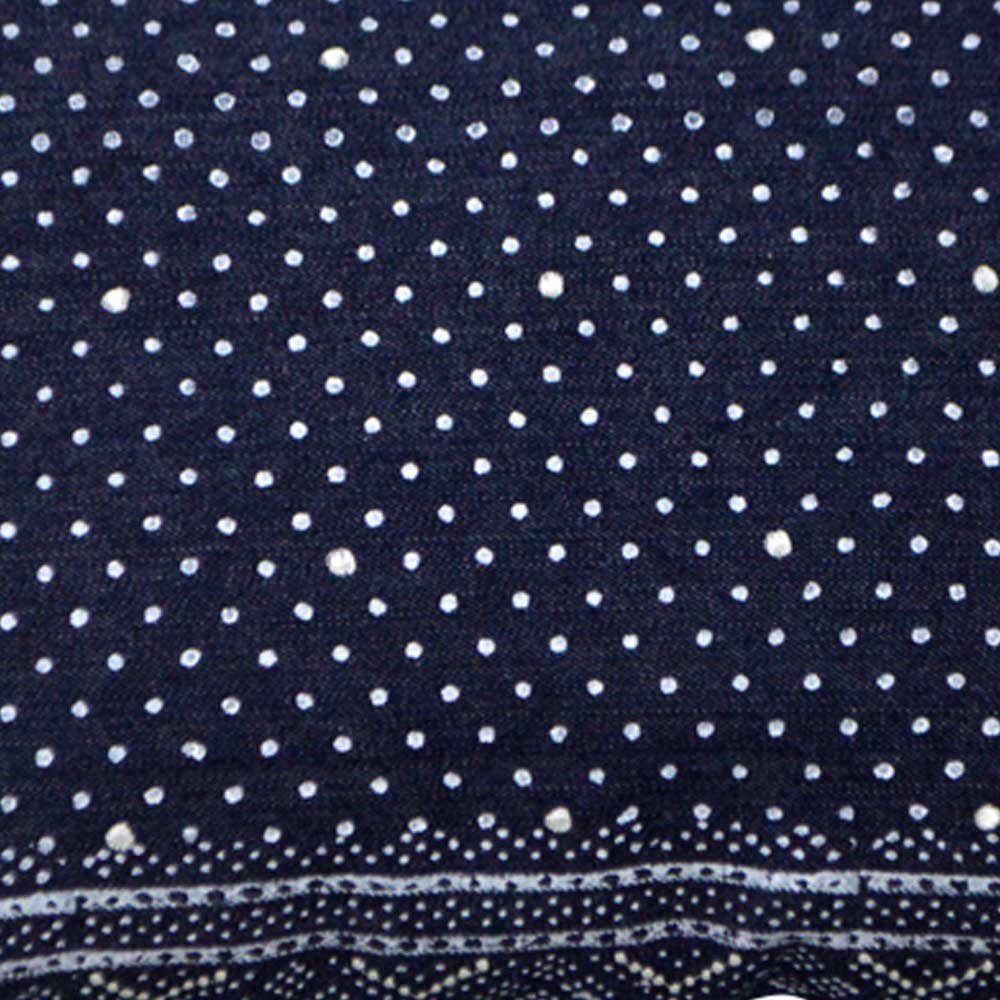 Hand Embroidered Indigo Pillow Cover Denim Hand Block Print Cushion Pillow Cases 12" X 18"…