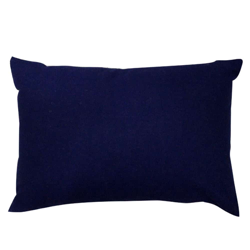 Oregon Denim Print Cushion Cover Denim Indigo Blue Embroidered Pillow Case 12" X 18"…