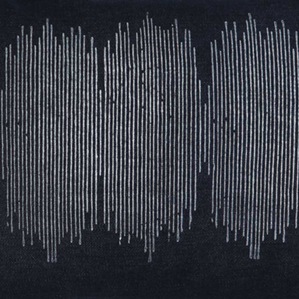 White and Blue Denim Cushion Cover Geometric Denim Printed Cushion Case 12" X 18"…