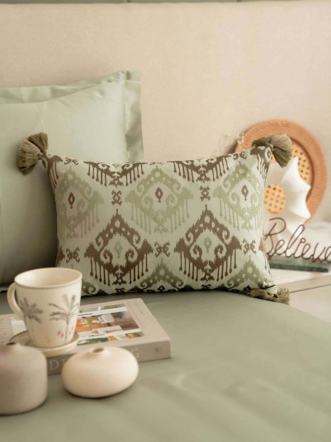 Perth Sage Green Treasure Bedsheet Set